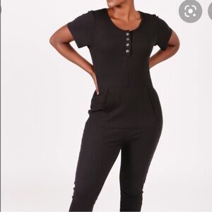 Smash + Tess Anyday Jumpsuit Romper Ribbed Black limited edition Size Small